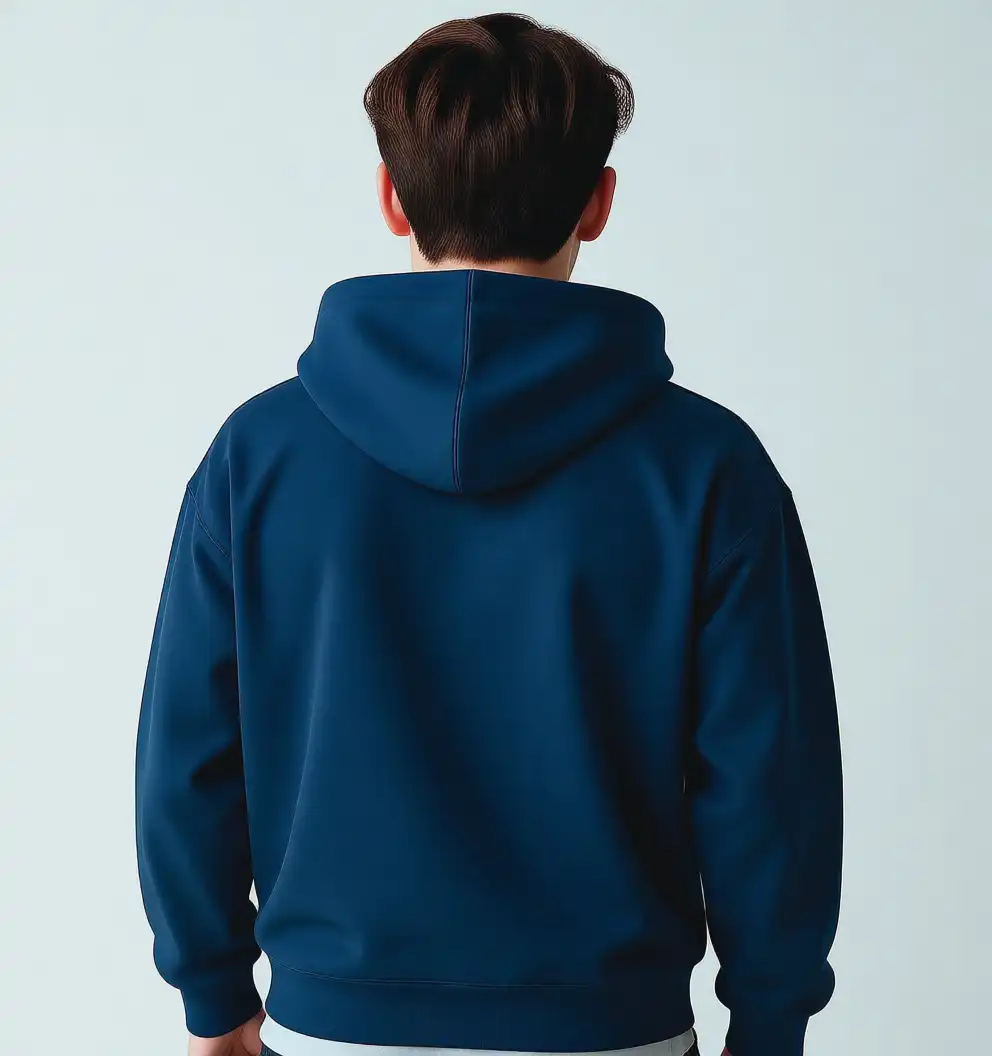 Midnight Blue Essential Hoodie - Image 3