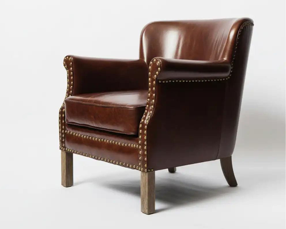 Heritage Leather Accent Armchair - Image 2