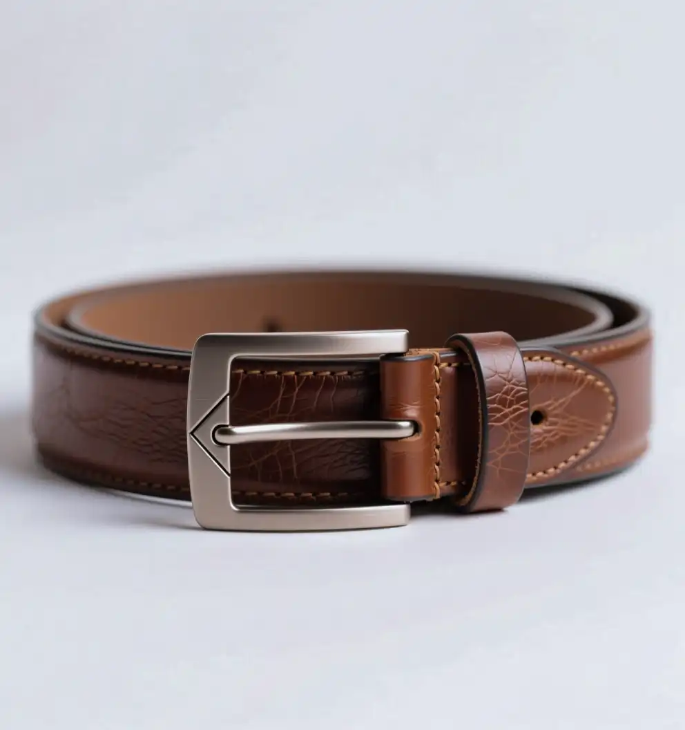 Classic Leather Look Casual Men Belt - Image 2