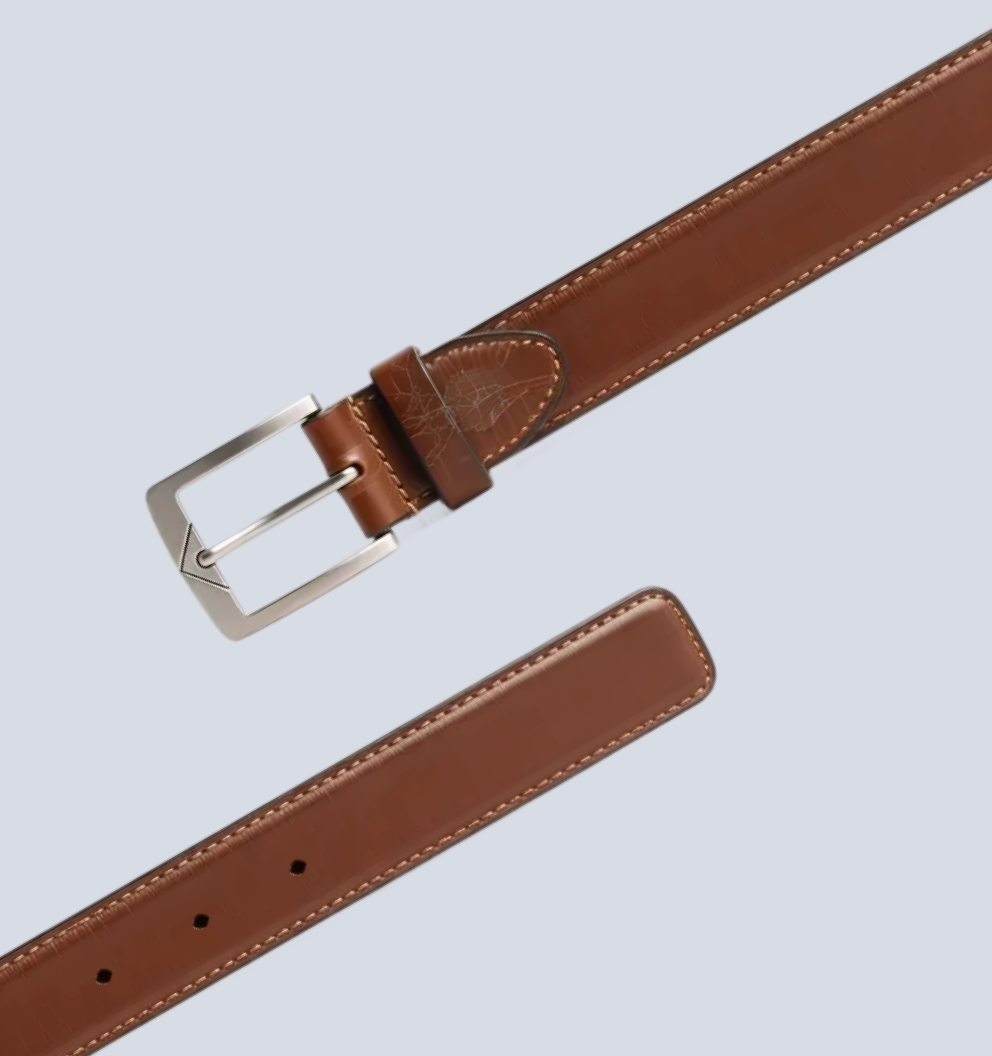 Classic Leather Look Casual Men Belt - Image 4
